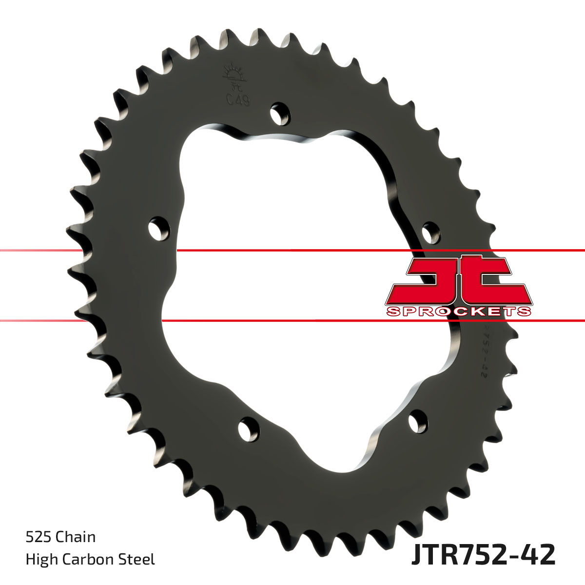 REAR SPROCKET STEEL JTR752.42 BLACK image 1