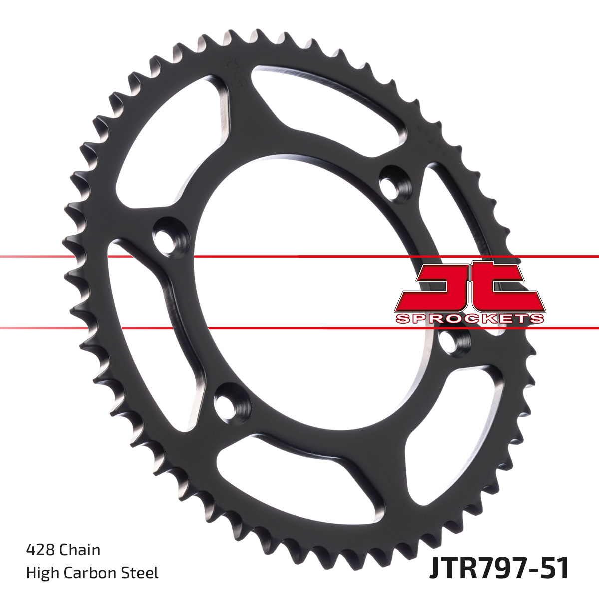 REAR SPROCKET JTR797.51 JT 428 image 1