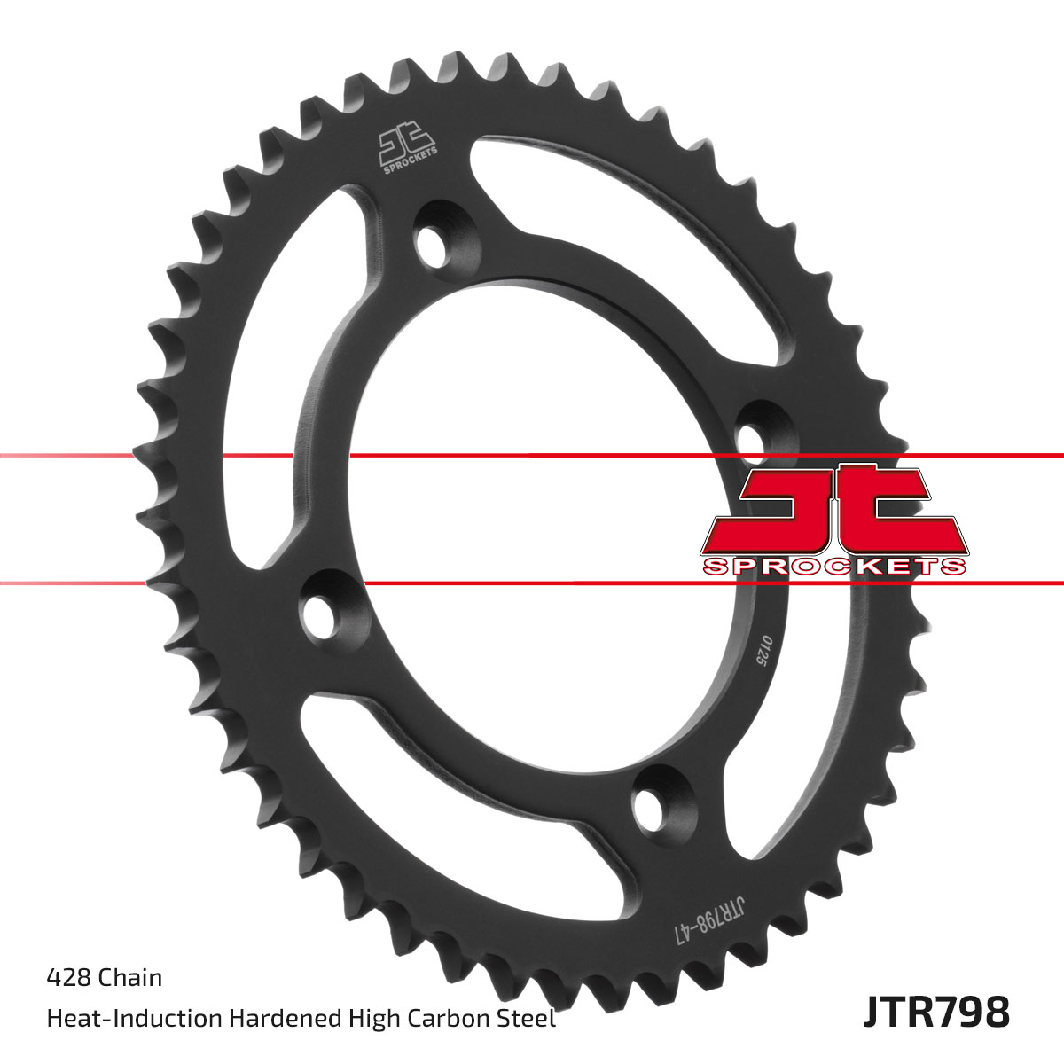 REAR SPROCKET STEEL JTR798.47 BLACK JTR798.47, SR798-47 image 1