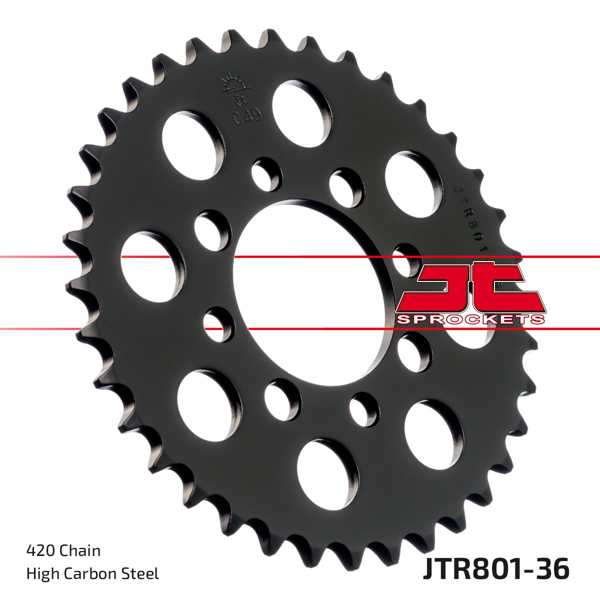 REAR SPROCKET JTR801.36 JT 420 BLACK image 1