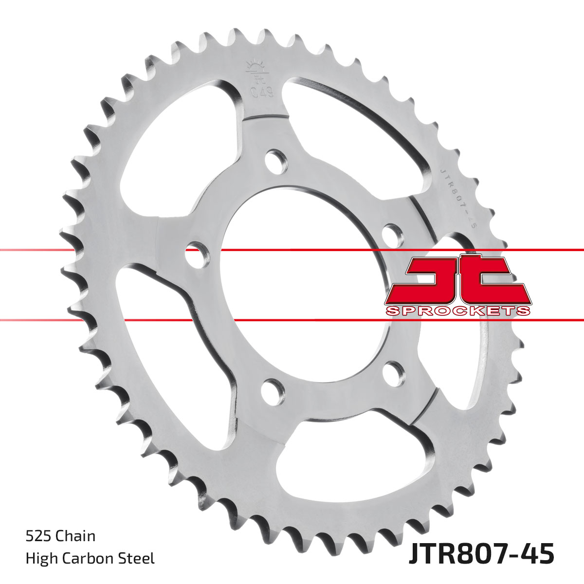REAR SPROCKET STEEL JTR807.45 image 1
