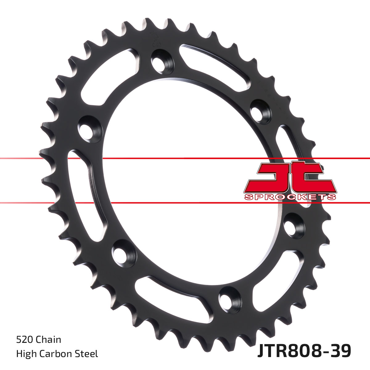 REAR SPROCKET STEEL JTR808.39 BLACK image 1