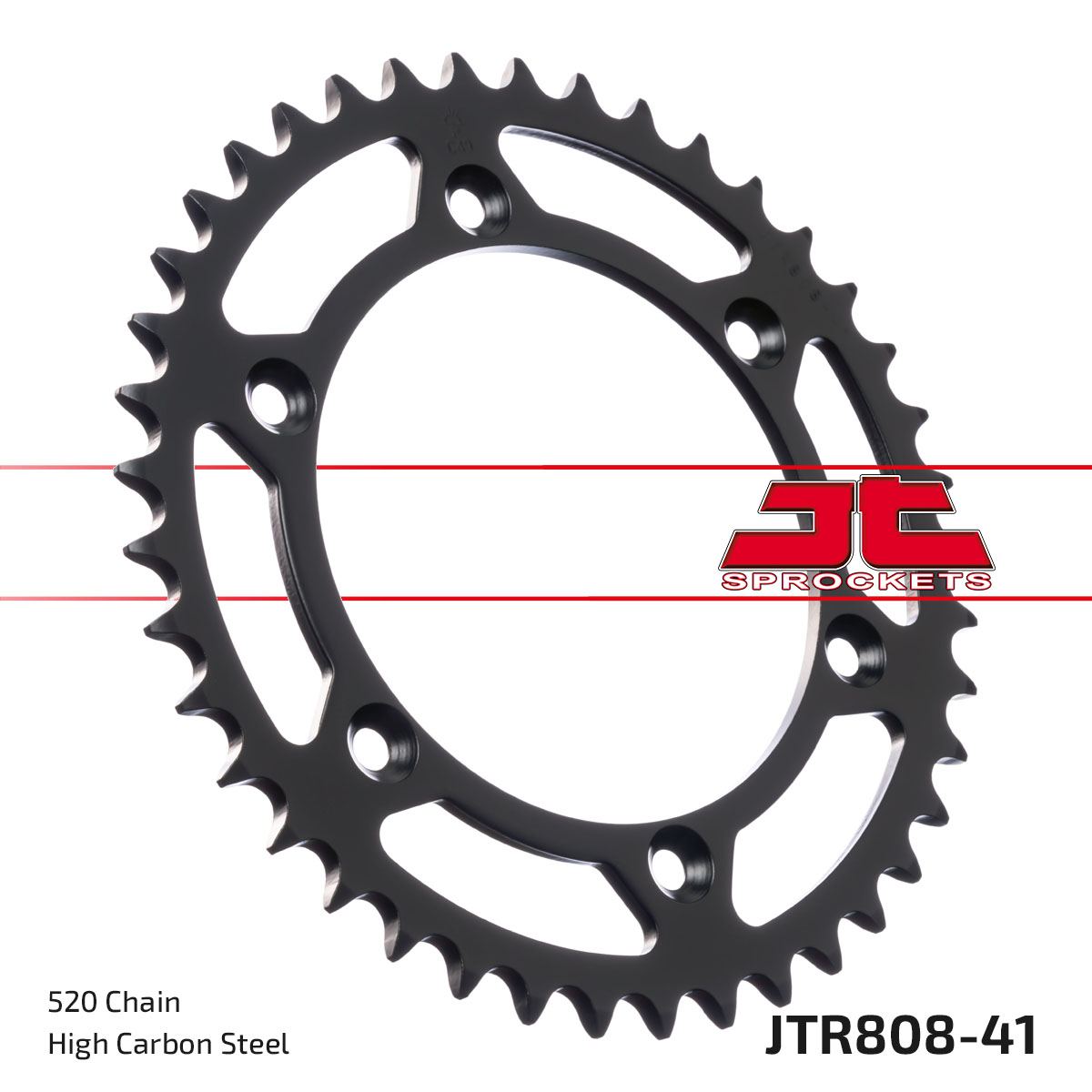 REAR SPROCKET STEEL JTR808.41 BLACK image 1