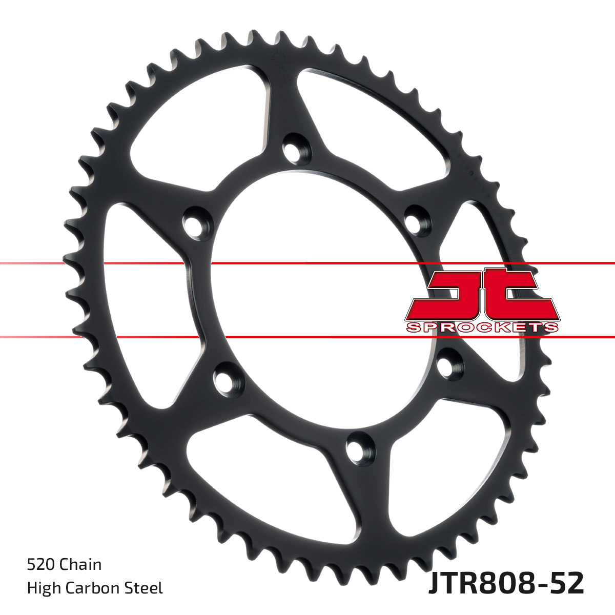REAR SPROCKET STEEL JTR808.52 BLACK image 1