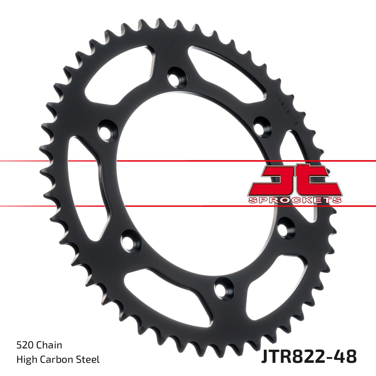 REAR SPROCKET STEEL JTR822.48 BLACK image 1