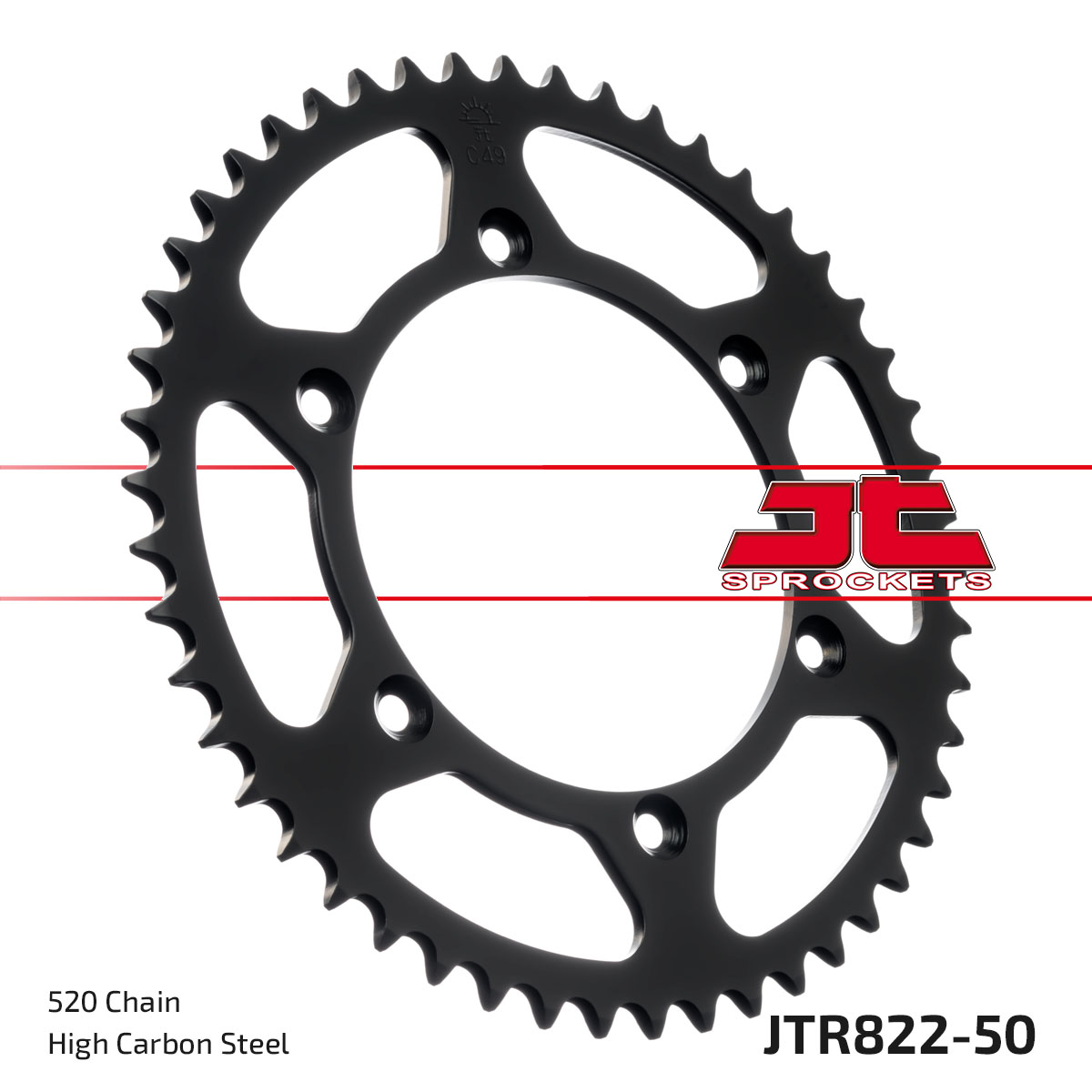 REAR SPROCKET STEEL JTR822.50 BLACK image 1