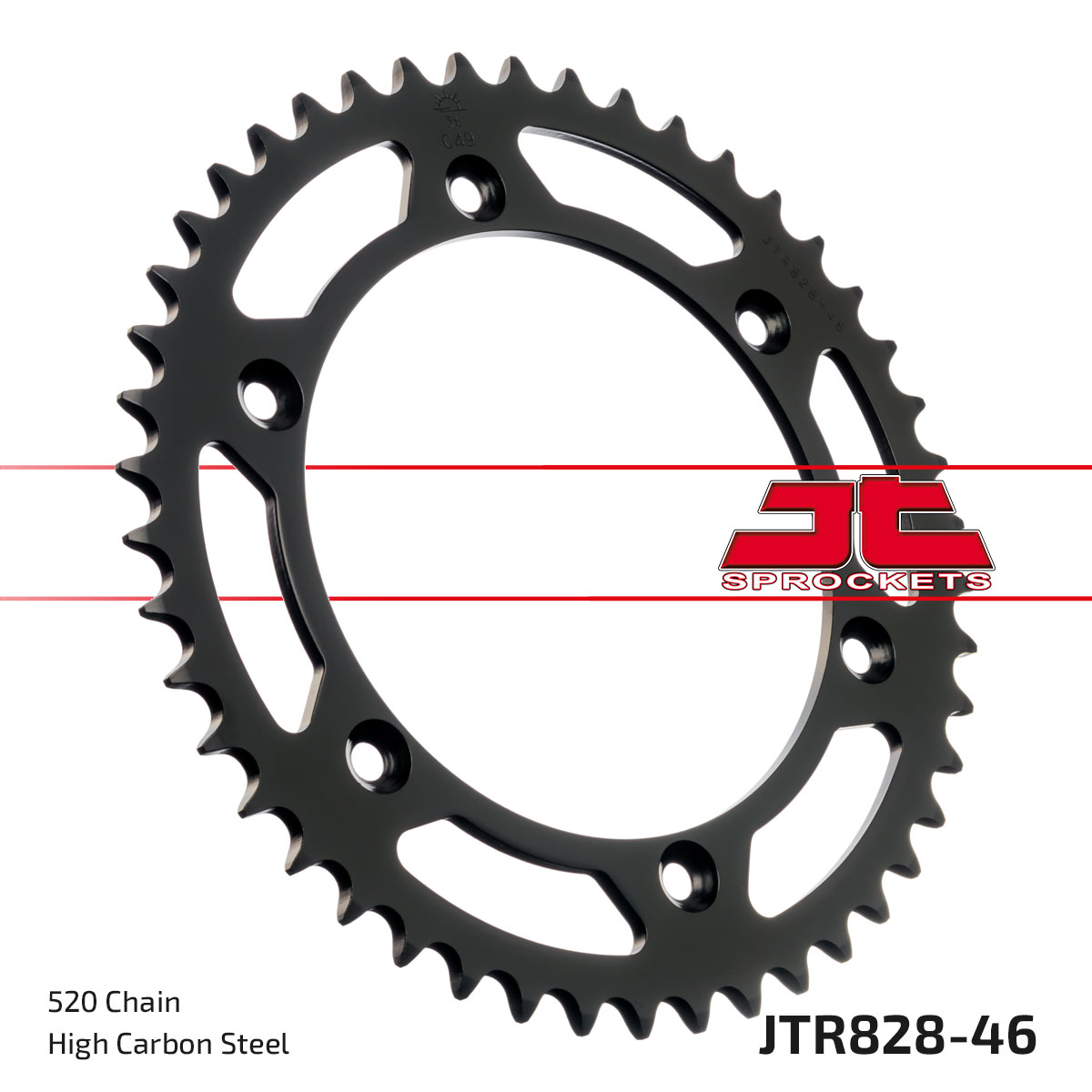 REAR SPROCKET JTR828.46 STEEL Steel Racing Rear Sprocket image 1