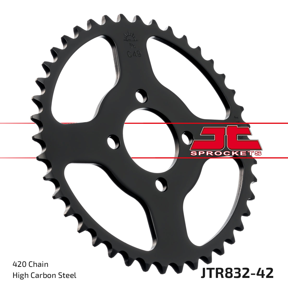 REAR SPROCKET JTR832.42 STEEL image 1