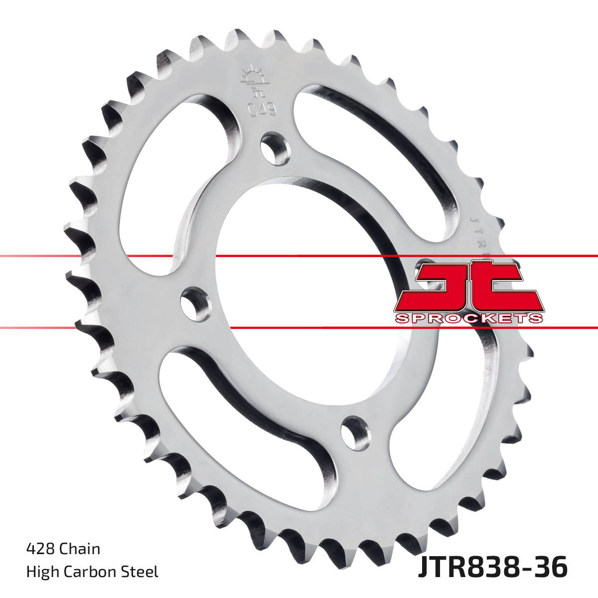 REAR SPROCKET JTR838.36 STEEL, HONDA ROAD image 1