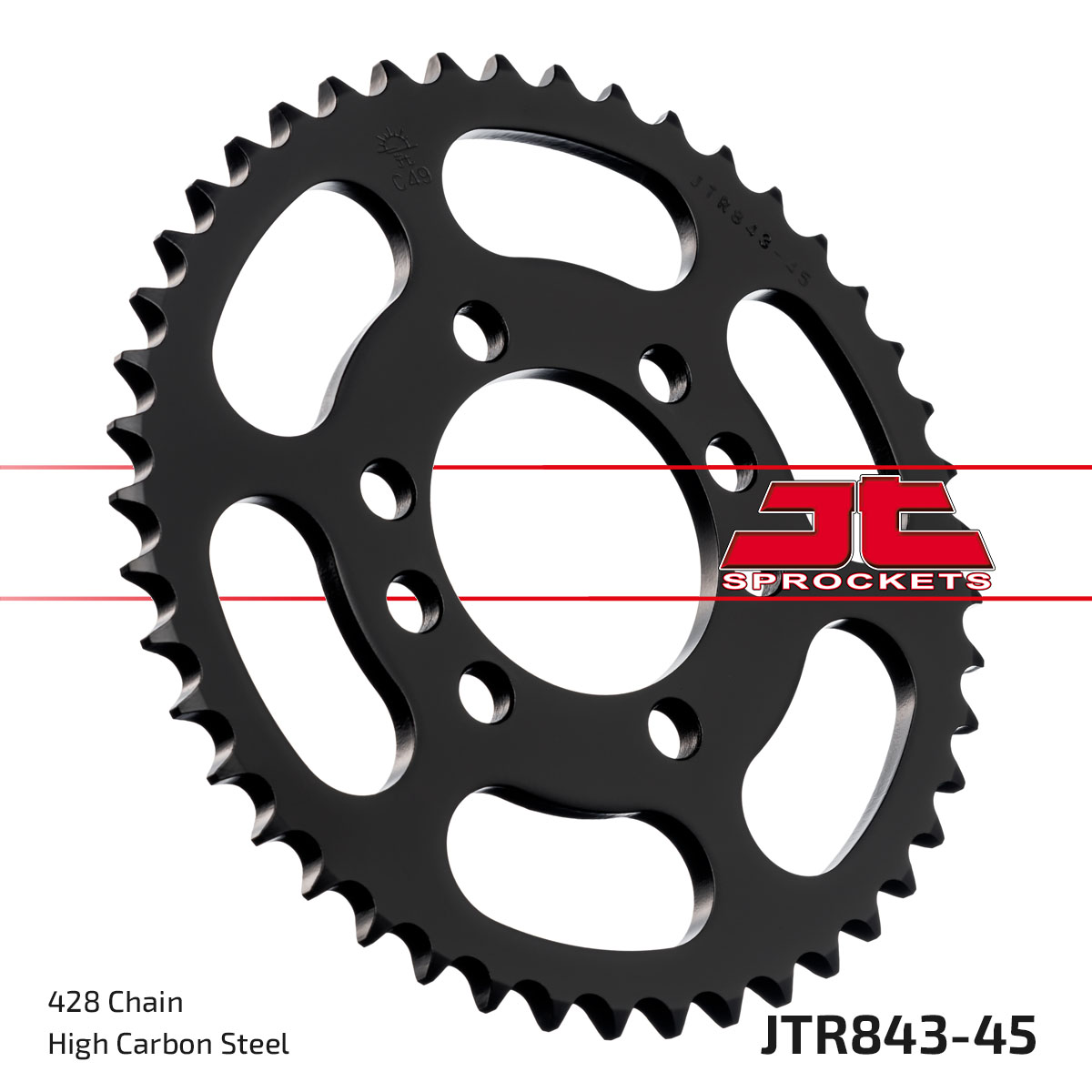 REAR SPROCKET JTR843.45 STEEL image 1