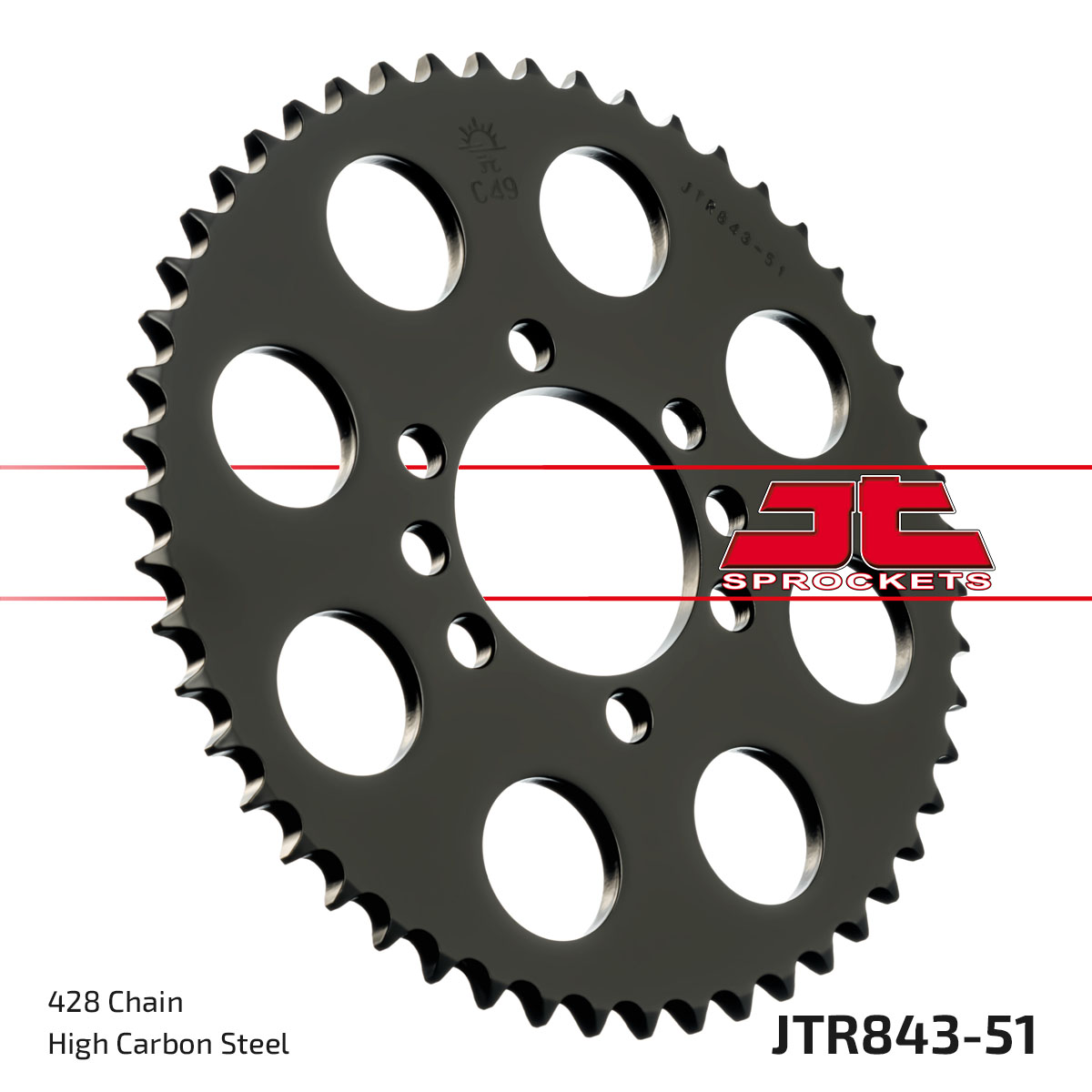 REAR SPROCKET JTR843.51 STEEL image 1