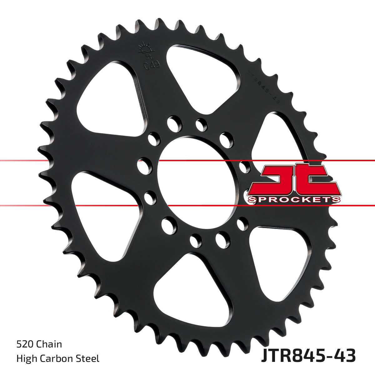 REAR SPROCKET JTR845.43 STEEL image 1