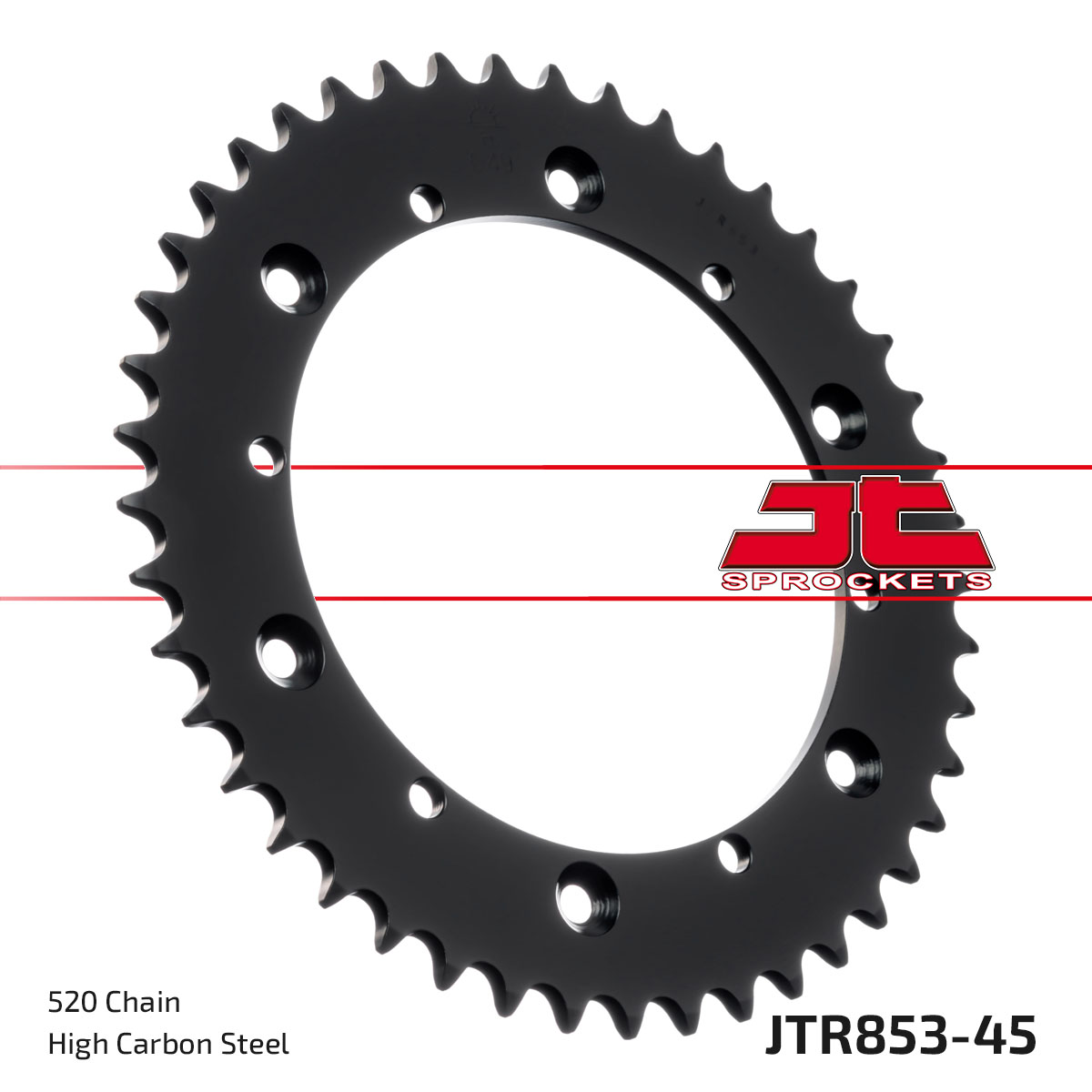 REAR SPROCKET STEEL JTR853.45 BLACK image 1