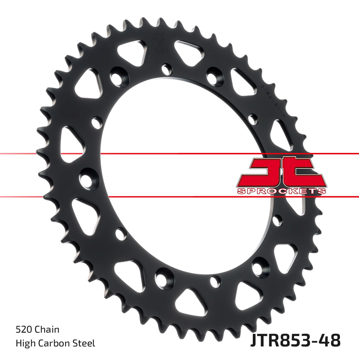 REAR SPROCKET STEEL JTR853.48 BLACK image 1