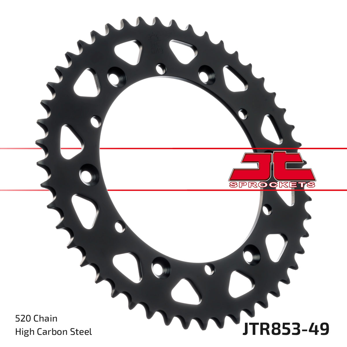 REAR SPROCKET STEEL JTR853.49 BLACK JTR853.49 BLACK image 1