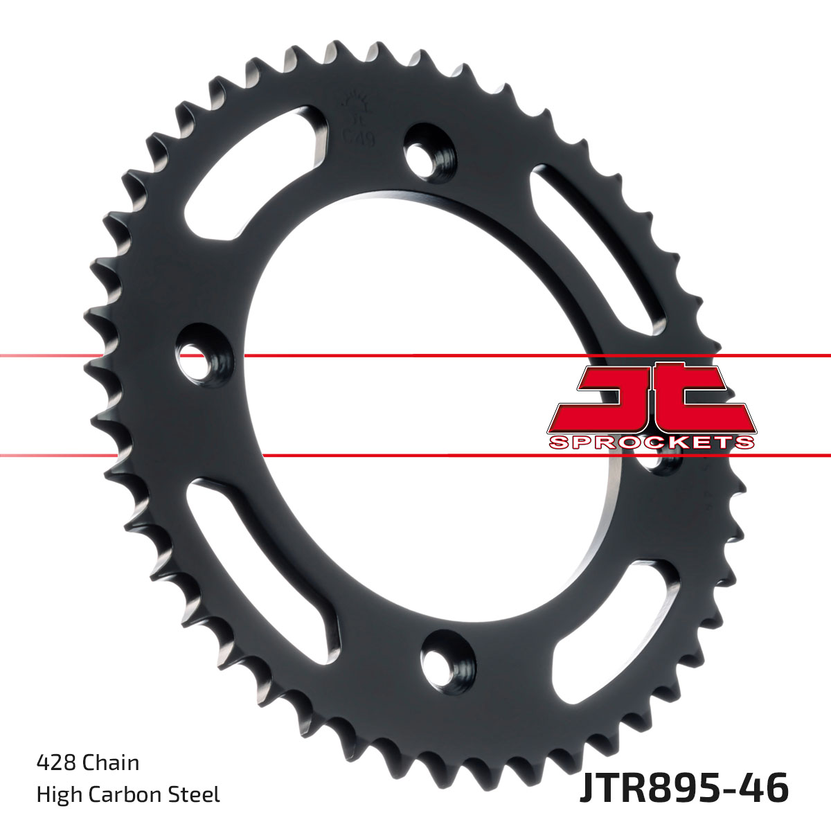 REAR SPROCKET STEEL JTR895 BK, KTM 85SX, 105SX, 85XC, 105XC, JTR895.46 image 1
