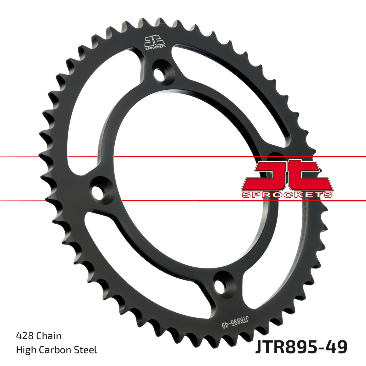 REAR SPROCKET STEEL JTR895 BK, KTM 85SX, 105SX, 85XC, 105XC, JTR895.49 image 1