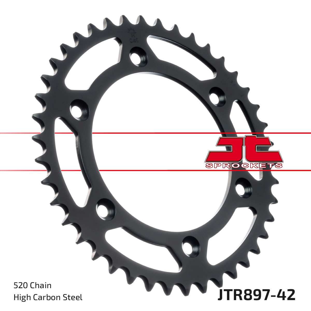 REAR SPROCKET STEEL JTR897 JT JTR897.42, SR897-42 image 1