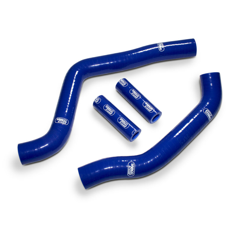 COOLANT HOSE 4 PIECE KIT BLUE 05-12 KAWASAKI 125 KX SAMCO SPORT KAW-26-BU image 1