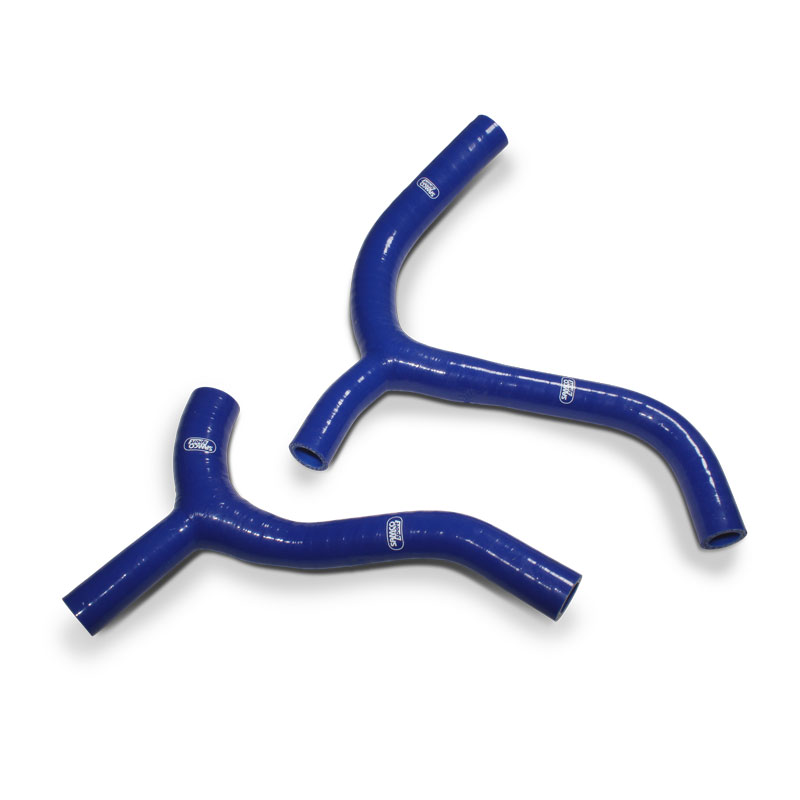 COOLANT HOSE 2 PIECE KIT BLUE 19-23 KAWASAKI 450 KX F 'Y' RACE DESIGN SAMCO KAW-92-BU image 1
