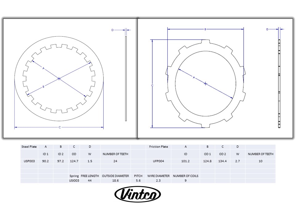 CLUTCH KIT 78-84 HONDA ATC CR 250 R VINTCO KCLH05 thumbnail 4