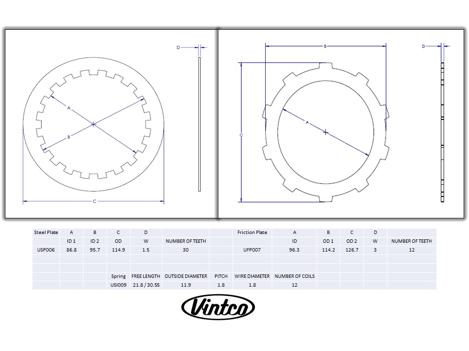 CLUTCH KIT 79-81 SUZUKI RM 100 125 VINTCO KCLS03 thumbnail 4