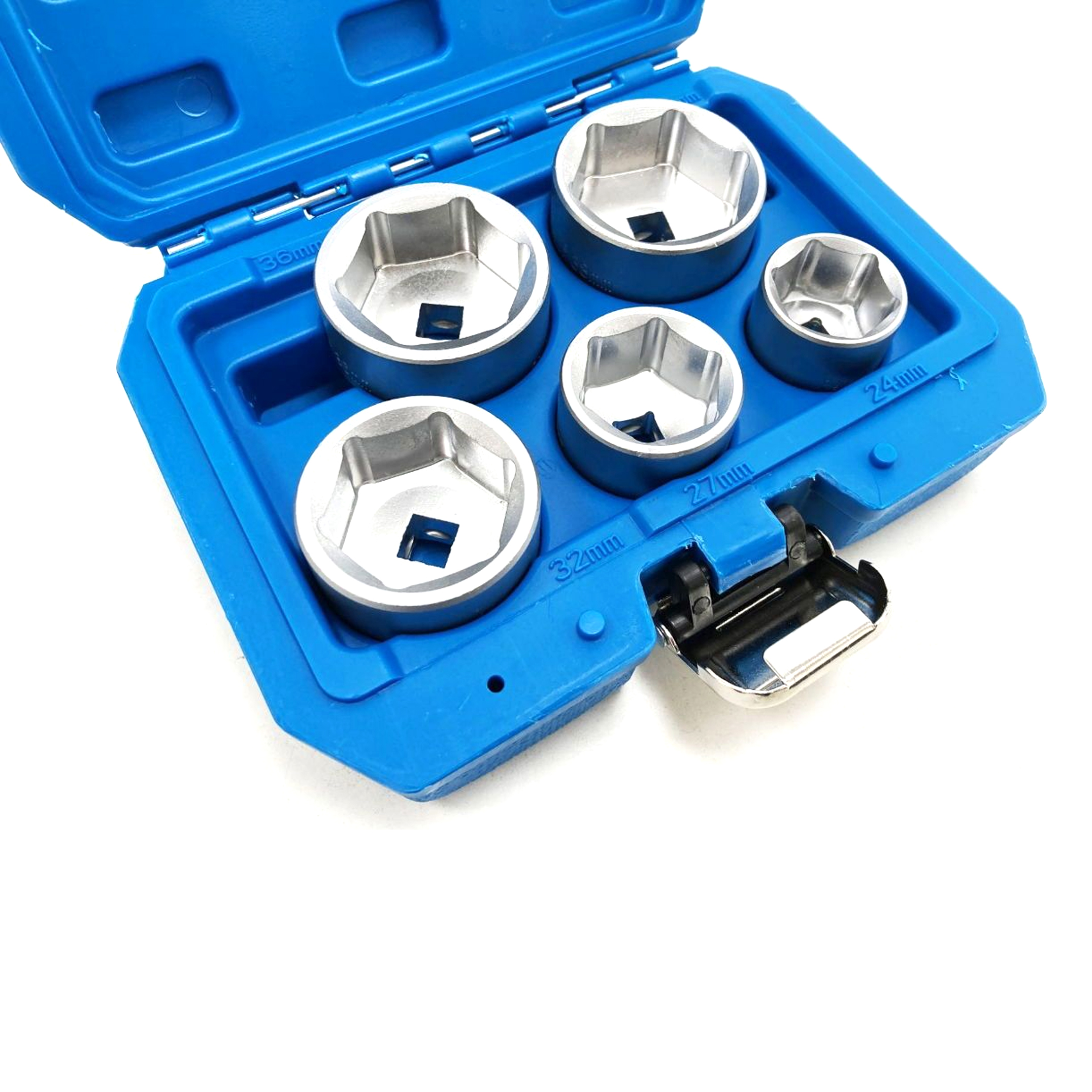 OIL FILTER SOCKET WRENCH SET 5pc 3/8 24mm 27mm 32mm 36mm 38mm - TOOLZONE KDPAU367 thumbnail 5