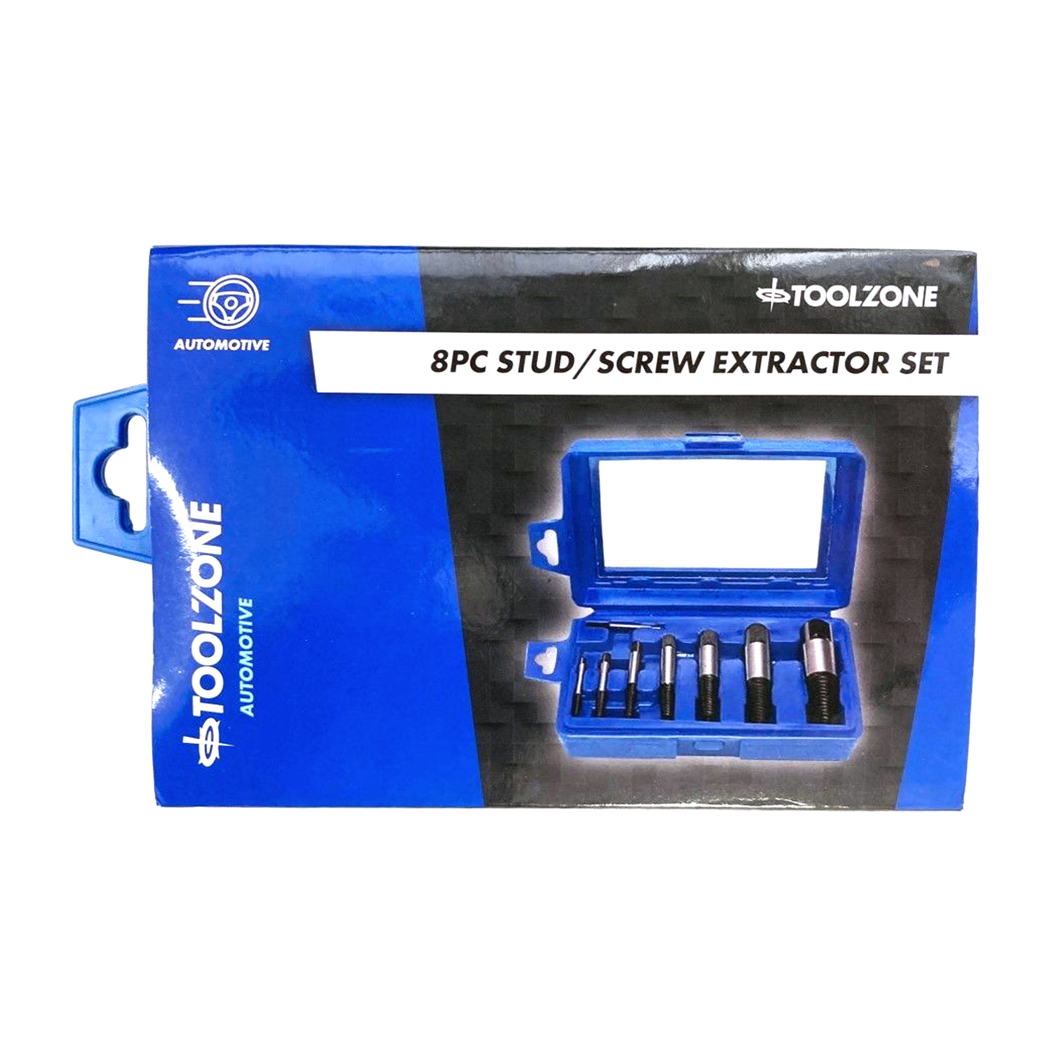 STUD AND SCREW EXTRACTOR SET HSS 8PC 3-26mm - TOOLZONE KDPDR064 image 1