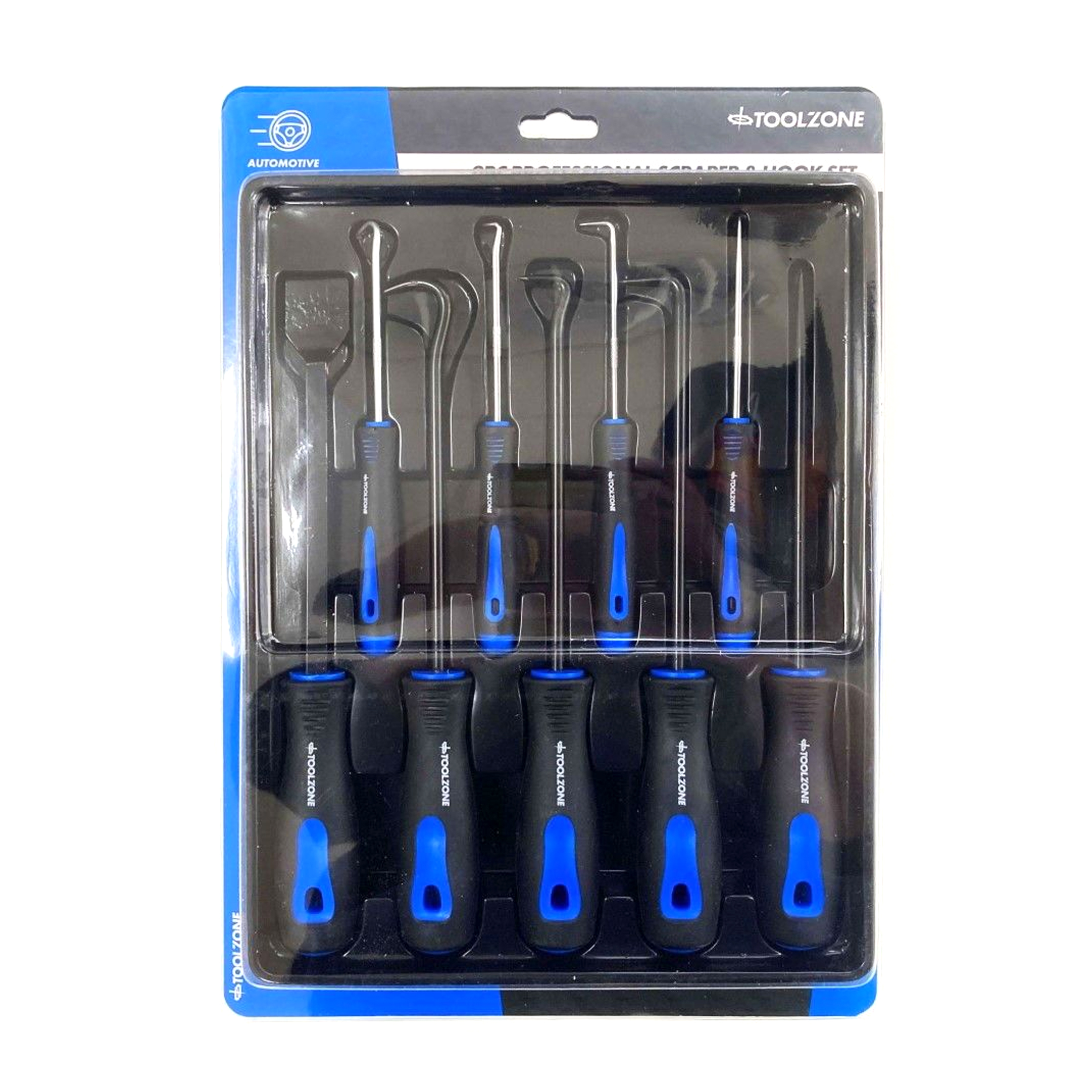 SCRAPER AND HOOK SET 9 PIECE CHROME VANADIUM STEEL - TOOLZONE KDPHB193 image 1