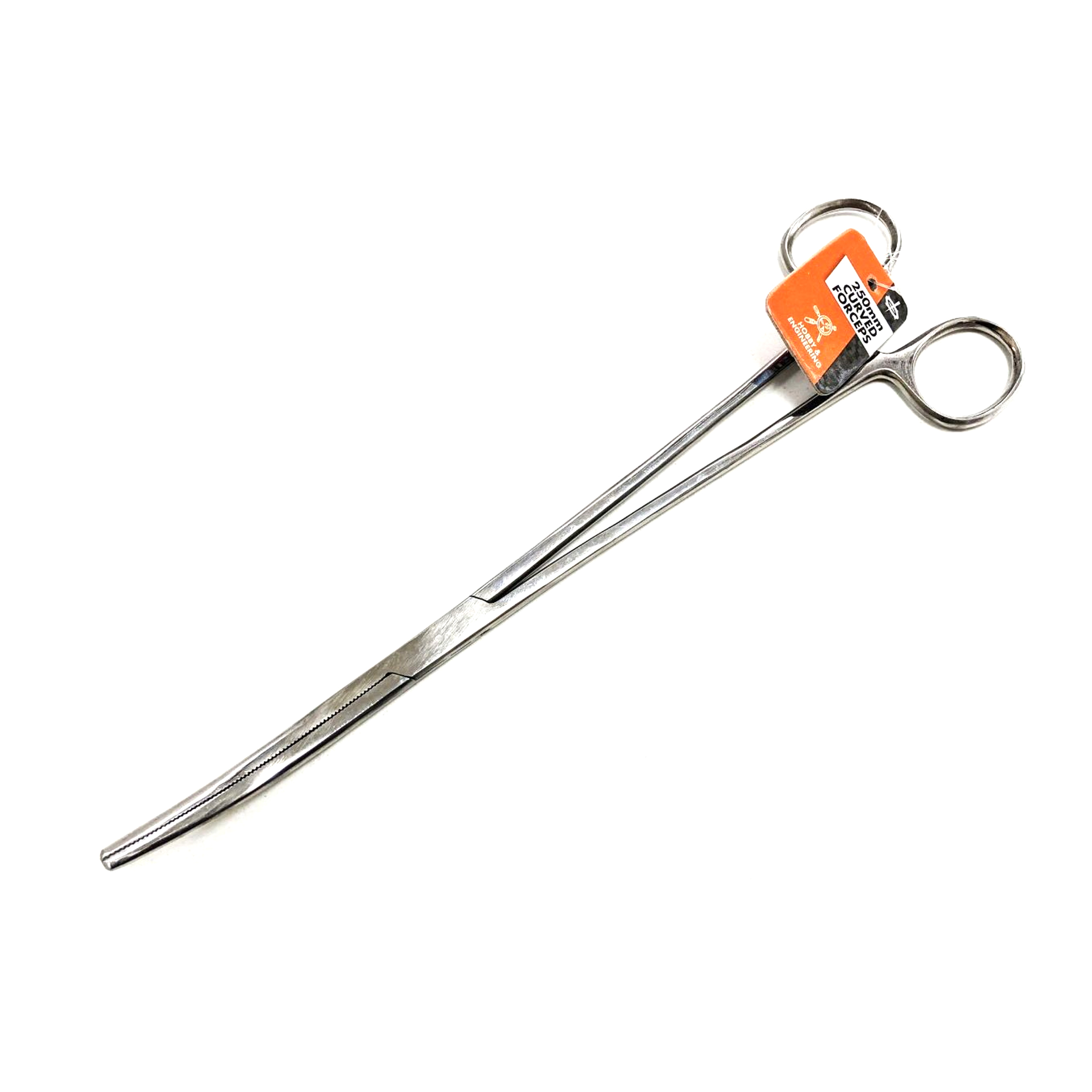 BENT FORCEPS 10 STAINLESS STEEL LOCKING SERRATED JAW - TOOLZONE KDPHB219 image 1