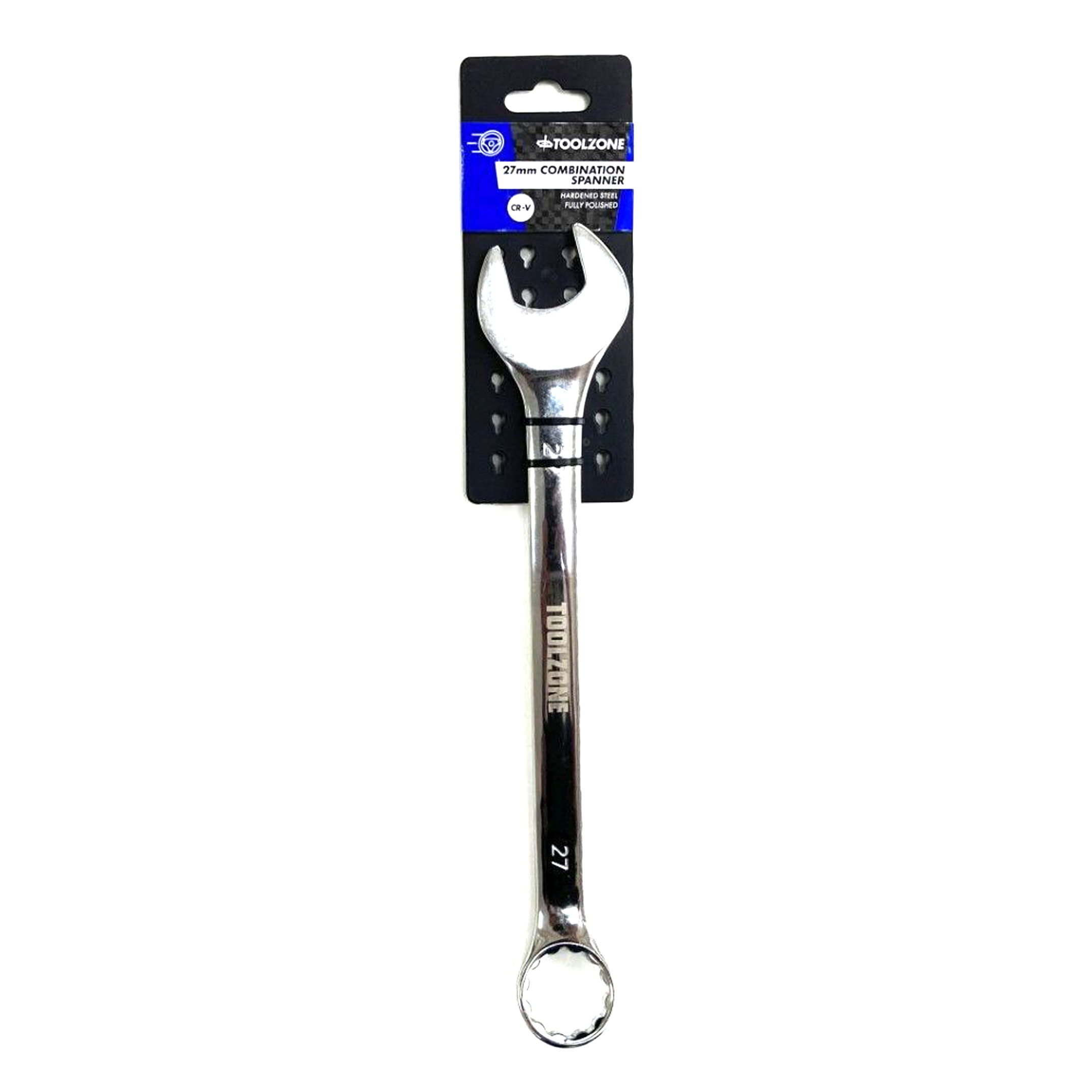 COMBINATION SPANNER 27mm POLISHED CHROME VANADIUM - TOOLZONE KDPSP118 image 1