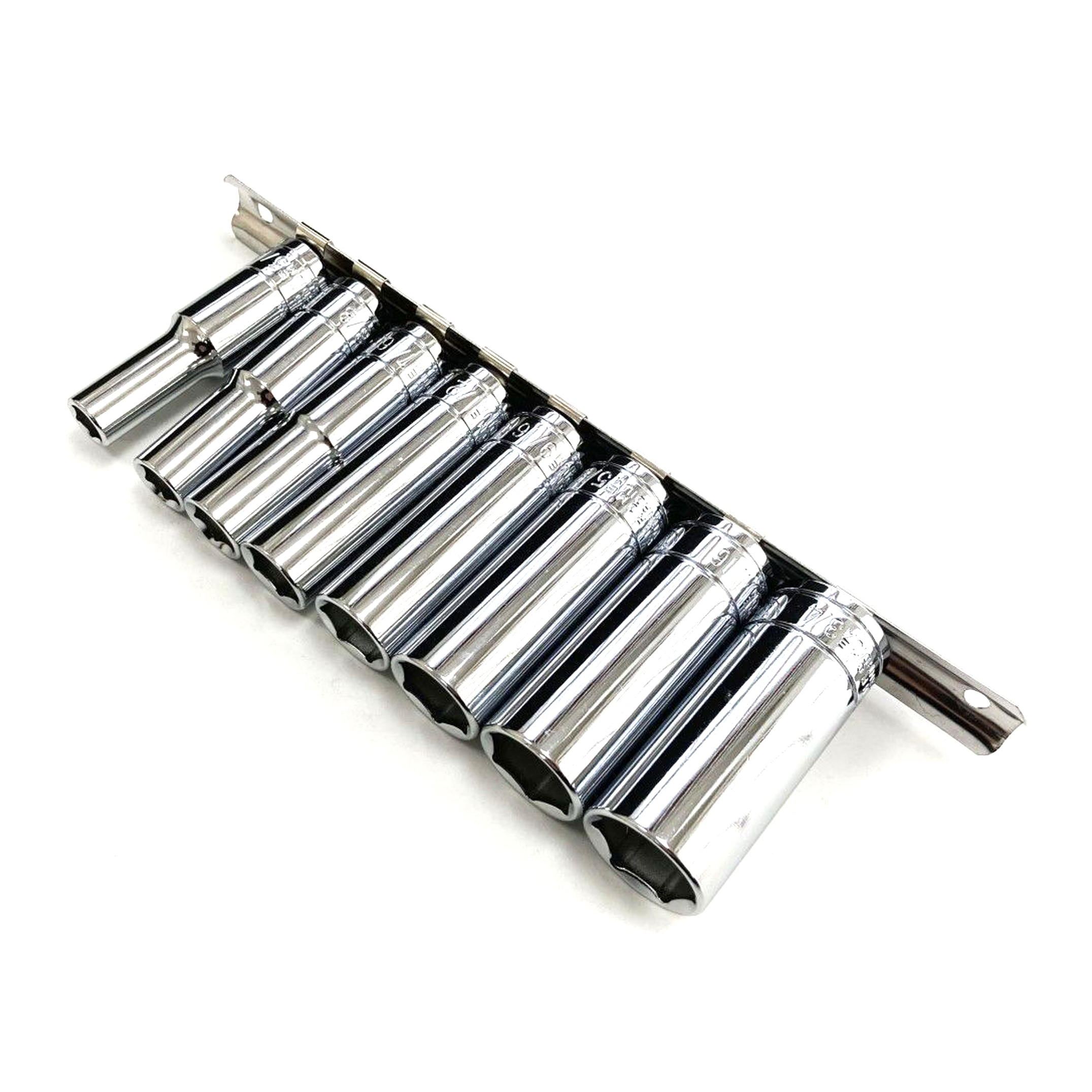 DEEP SOCKET SET 8 PIECES 3/8 DRIVE AF CRV 5/16-3/4 - TOOLZONE KDPSS303 image 1