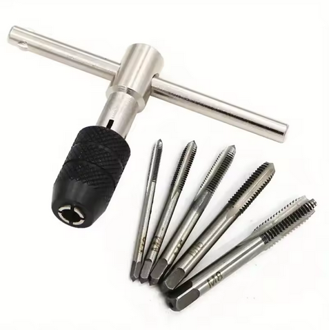 TAP WRENCH SET 6 PIECE WITH METRIC TAPS M6-M8 ALLOY STEEL thumbnail 2