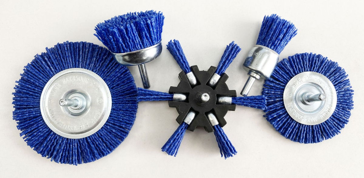 NYLON ABRASIVE FILAMENT BRUSH SET 5 PIECES 6mm SHANK - TOOLZONE KDPAB160 thumbnail 6