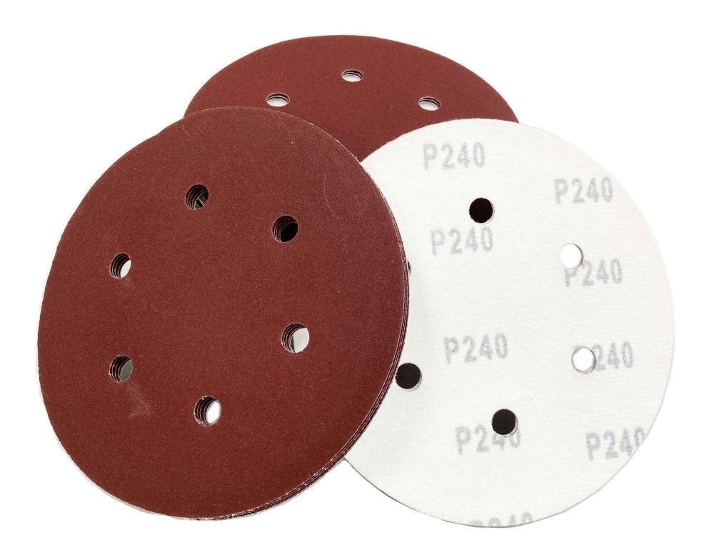 SANDING PADS HOOK AND LOOP 50 PIECES 150mm 40 80 120 180 240 GRIT - TOOLZONE KDPAB164 thumbnail 4