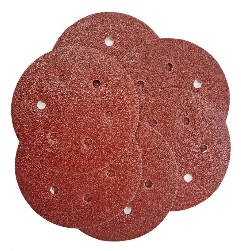 SANDING PADS HOOK AND LOOP 50 PIECES 150mm 40 80 120 180 240 GRIT - TOOLZONE KDPAB164 thumbnail 5