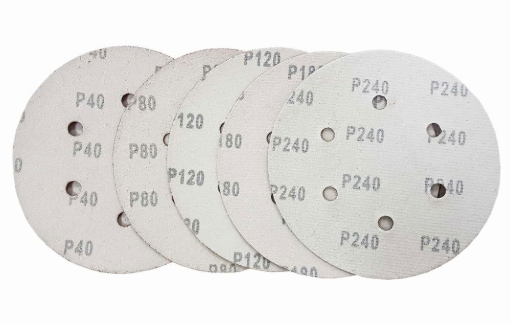 SANDING PADS HOOK AND LOOP 50 PIECES 150mm 40 80 120 180 240 GRIT - TOOLZONE KDPAB164 thumbnail 6