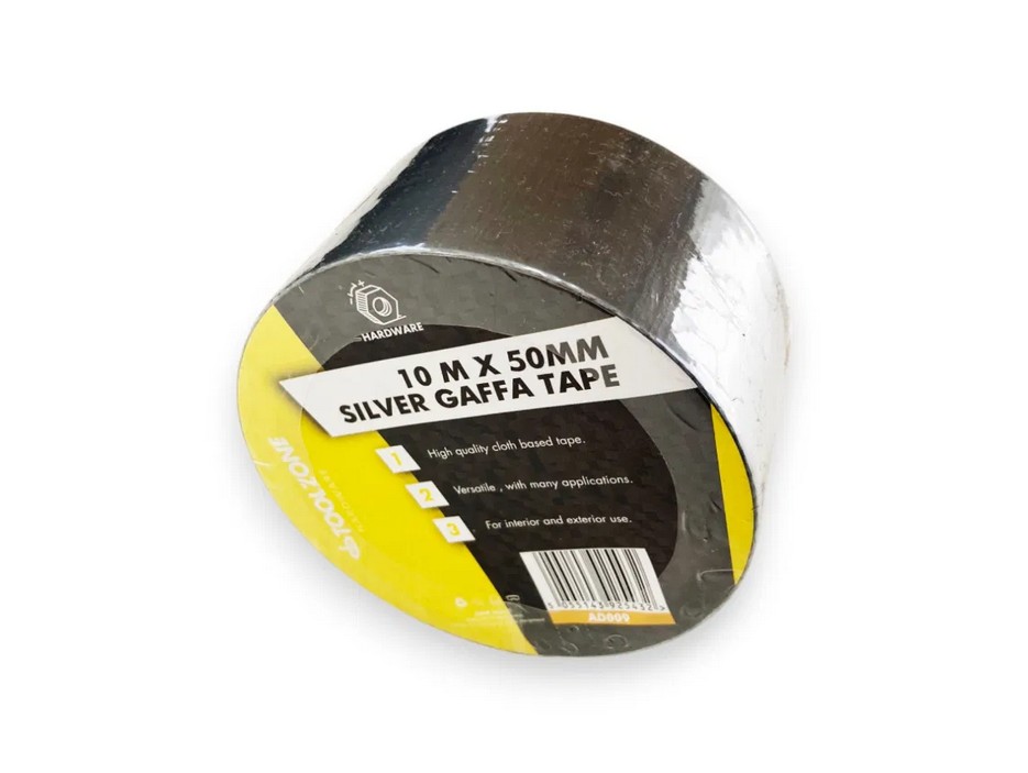 SILVER 50mm X 10METER GAFFA TAPE / DUCT TAPE - TOOLZONE KDPAD009 image 1