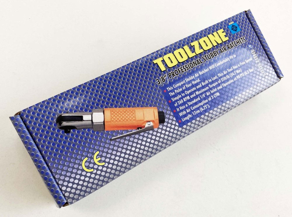 AIR RATCHET STUBBY 3/8 DRIVE ORANGE - TOOLZONE KDPAT002 thumbnail 2
