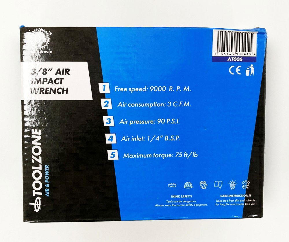 AIR IMPACT WRENCH 3/8 DRIVE - TOOLZONE KDPAT006 thumbnail 3