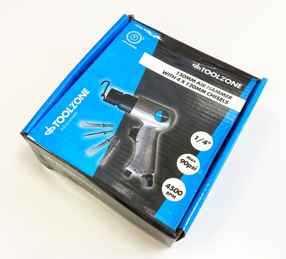 AIR HAMMER KIT WITH FOUR 120mm CHISELS - TOOLZONE KDPAT010 thumbnail 3