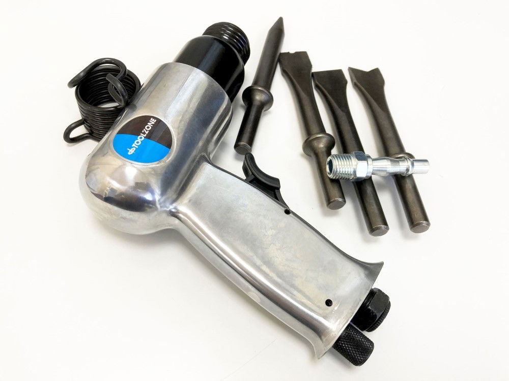 AIR HAMMER KIT WITH FOUR 120mm CHISELS - TOOLZONE KDPAT010 thumbnail 6
