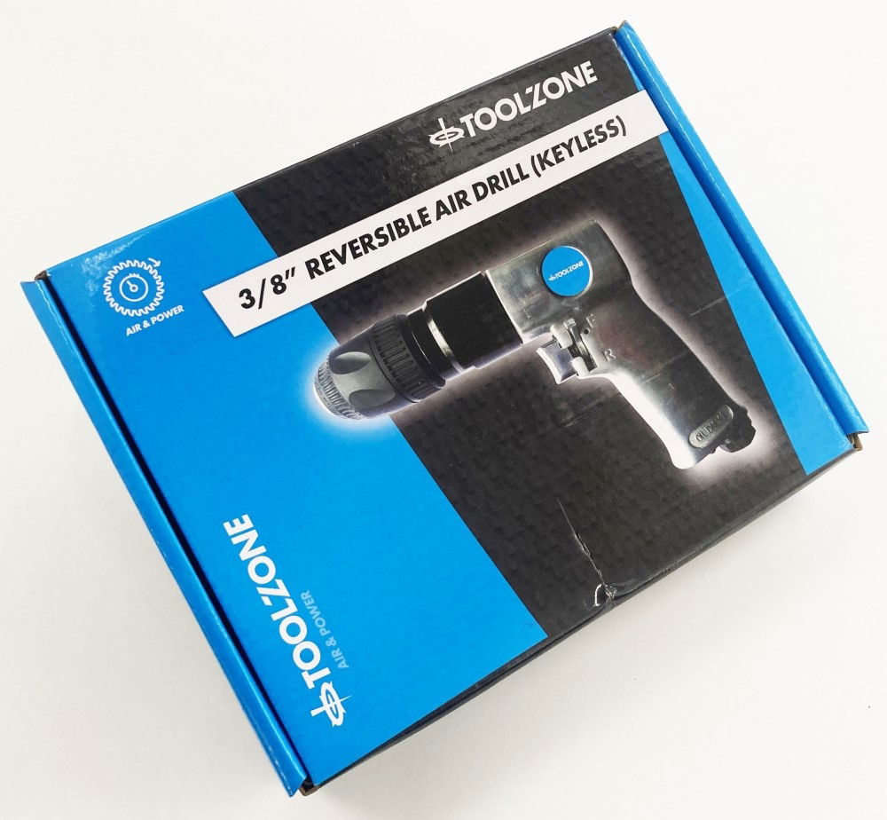 REVERSIBLE AIR DRILL 3/8 CHUCK - TOOLZONE KDPAT018 thumbnail 2