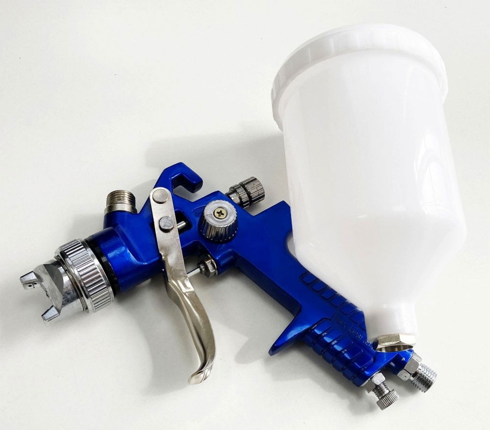 HVLP AIR PAINT SPRAY GUN NOZZLE 1.4mm CONTAINER 600ml - TOOLZONE KDPAT031 thumbnail 4
