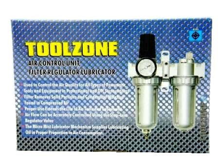 FILTER REGULATOR LUBRICATOR UNIT 1/4 AIR INLET MAX PRESSURE 140psi - TOOLZONE KDPAT059 thumbnail 2