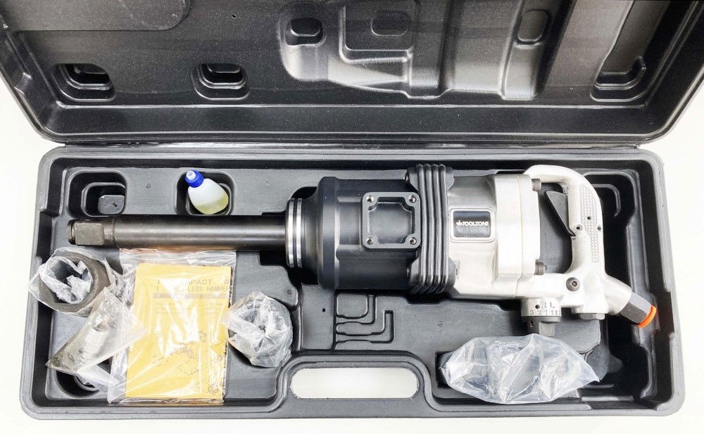 AIR IMPACT WRENCH 1 DRIVE 2200nm WITH 38mm AND 41mm SOCKETS AIR INLET 1/2 - TOOLZONE KDPAT071 thumbnail 5