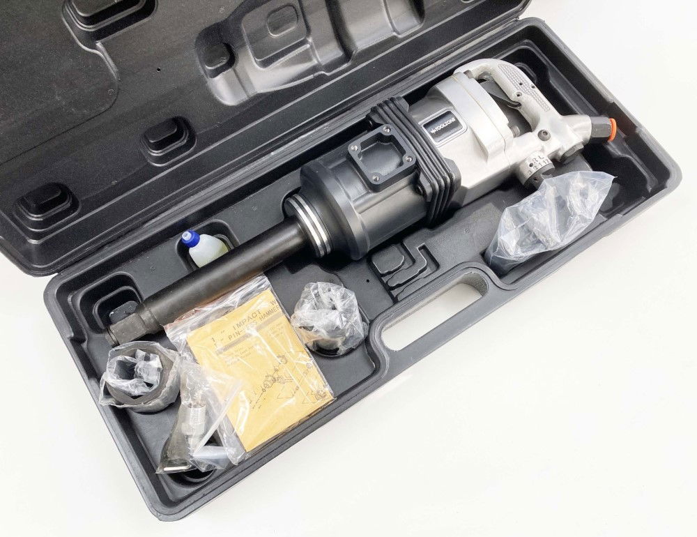 AIR IMPACT WRENCH 1 DRIVE 2200nm WITH 38mm AND 41mm SOCKETS AIR INLET 1/2 - TOOLZONE KDPAT071 thumbnail 6