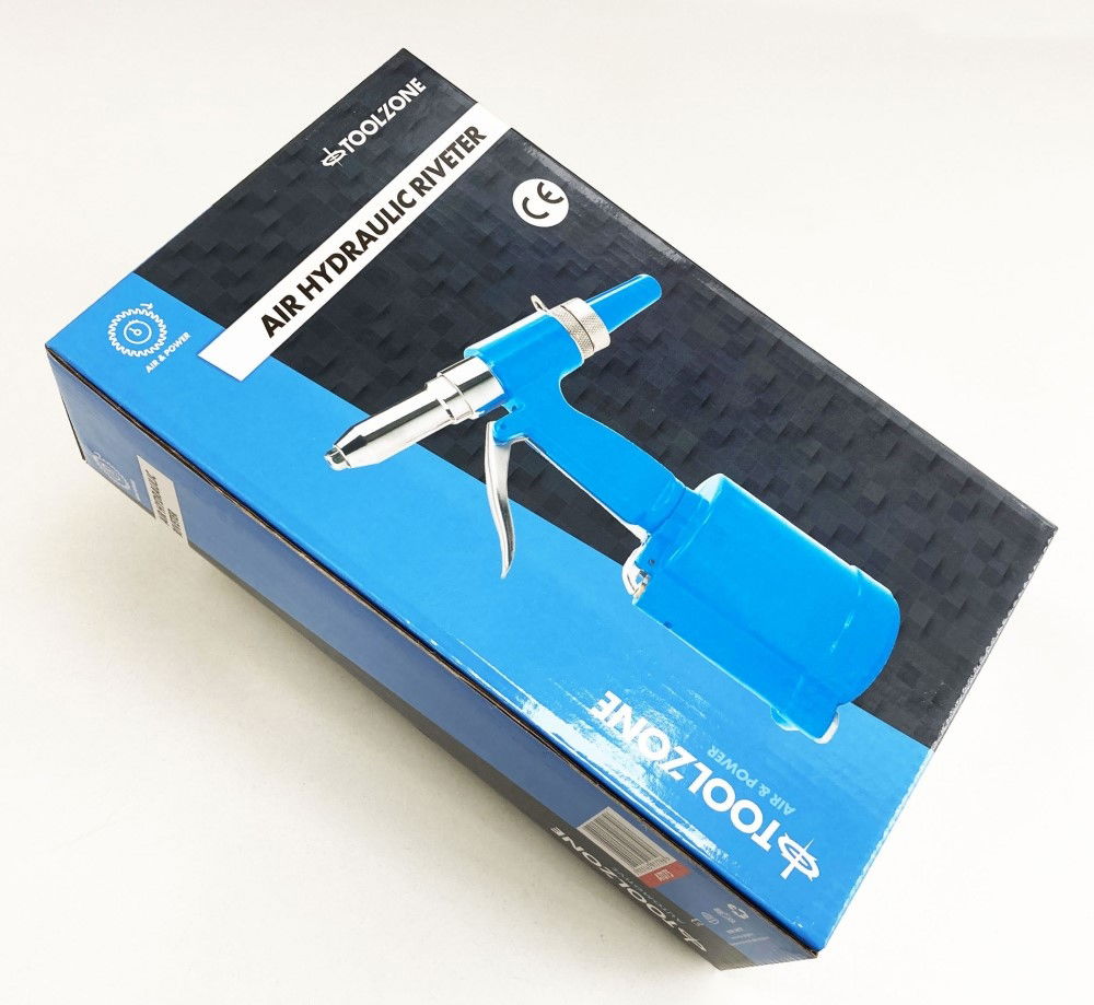 AIR HYDRAULIC RIVETER 3/16 CE APPROVED NOZZLE SIZES 2.4/3.2/4.0/4.8mm AIR INLET 1/4 bsp - TOOLZONE KDPAT075 thumbnail 2
