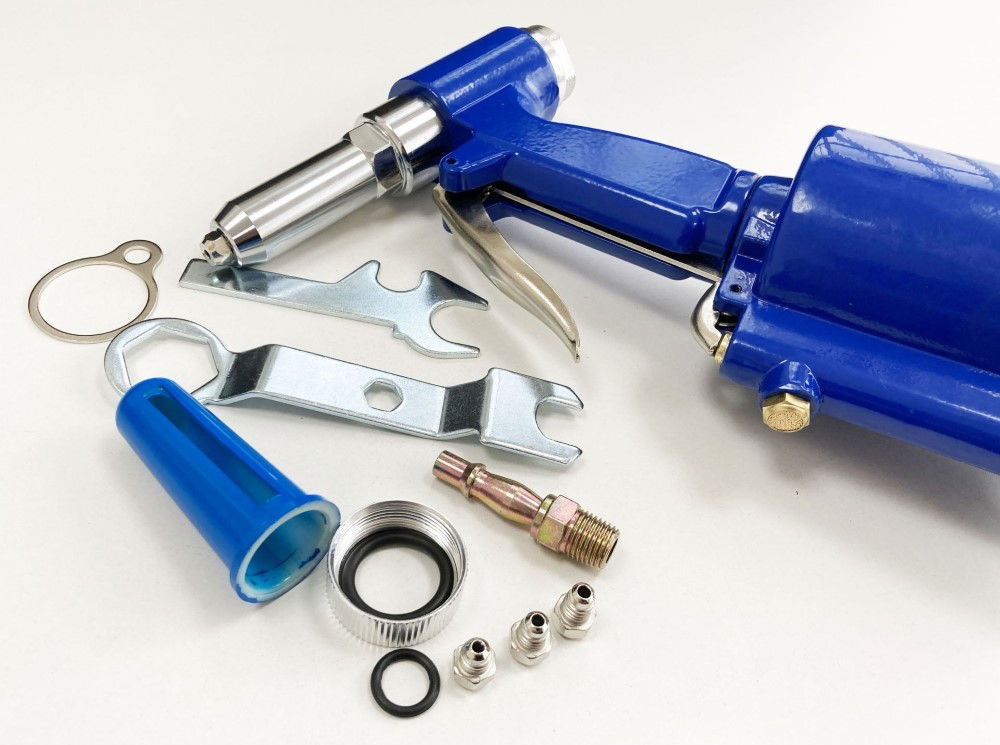 AIR HYDRAULIC RIVETER 3/16 CE APPROVED NOZZLE SIZES 2.4/3.2/4.0/4.8mm AIR INLET 1/4 bsp - TOOLZONE KDPAT075 thumbnail 6