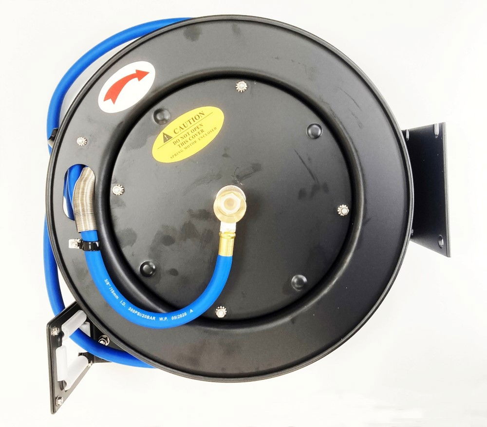 RETRACTABLE AIR HOSE ON REEL 3/8 x 50ft INLET/OUTLET 3/8 bsp WORKING PRESSURE 300 psi - TOOLZONE KDPAT077 thumbnail 2